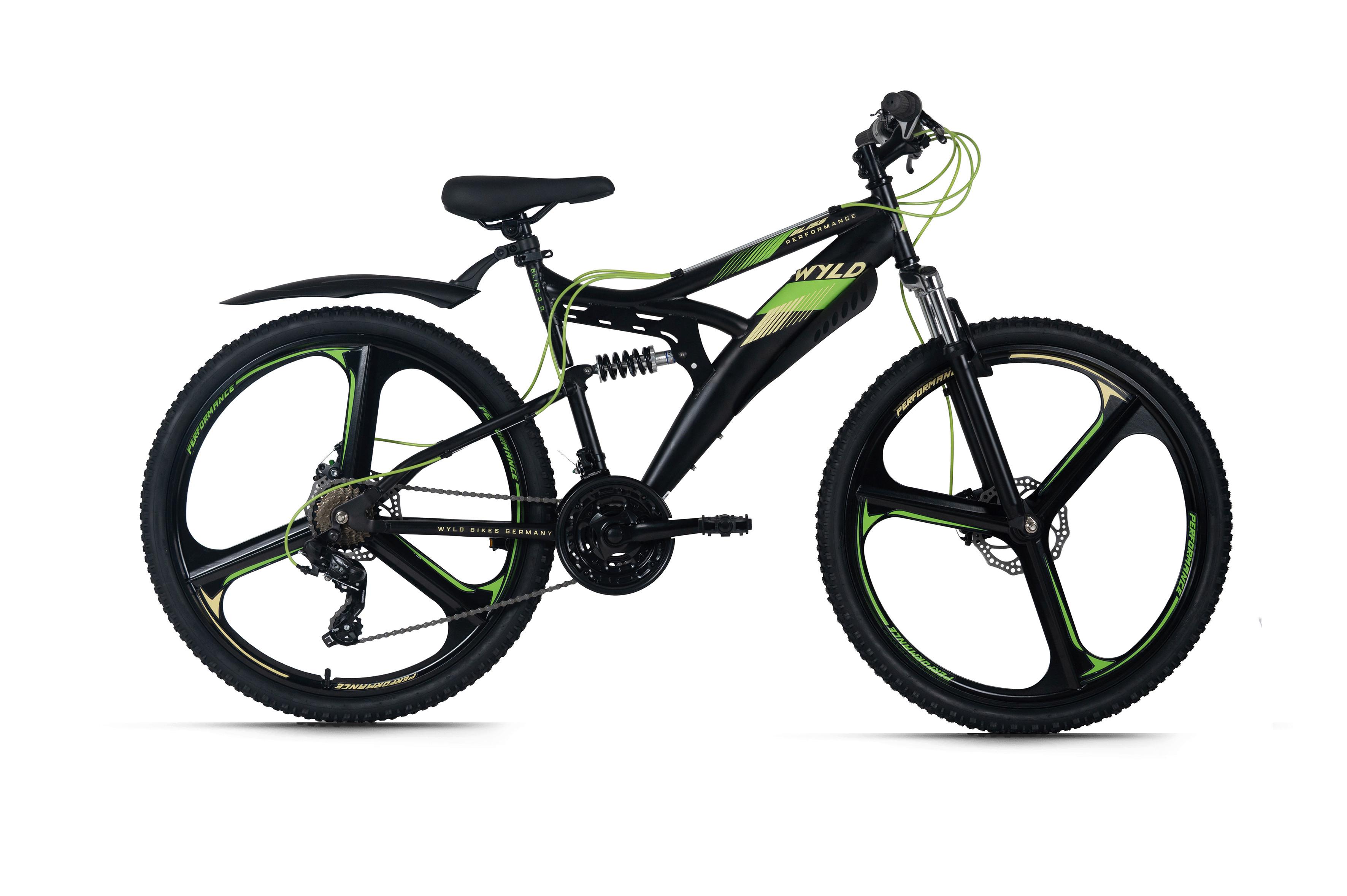 WYLD Mountainbike Fully Bliss schwarz/Grün 26'' - Schwarz, LIFESTYLE, Metall (25/140/60cm)