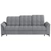 Rozkládací pohovka LOA 3-sedák, šedá - šedá/černá, Konvenční, kov/textil (248/89-103/101cm)