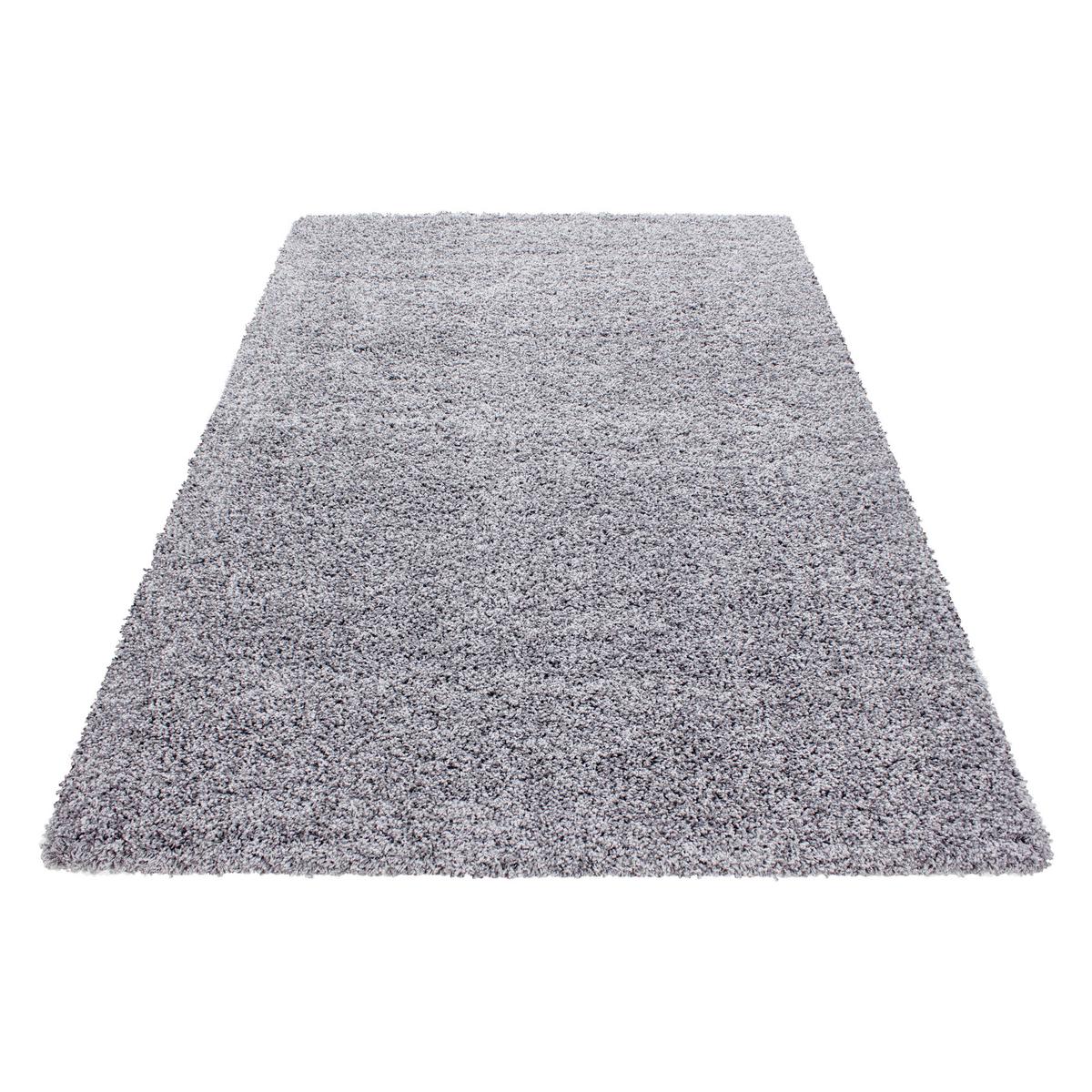 Koberec s vysokým vlasom, 200x290 cm, svetlosivý - svetlosivá, Konventionell, textil (200/290cm) - Novel