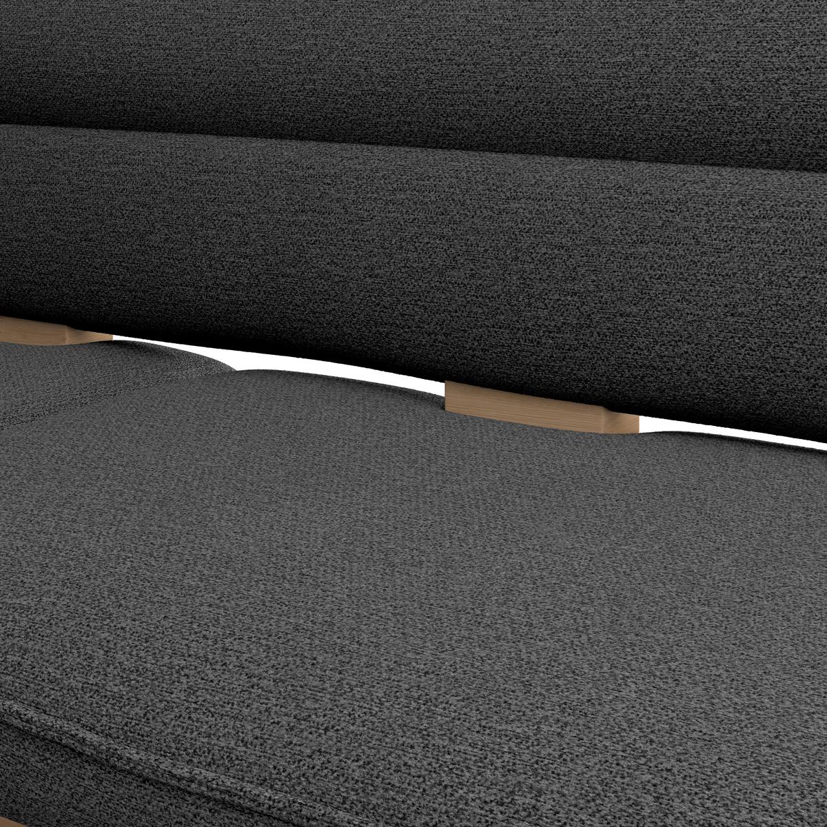 Eckbank Beluna Ii Webstoff Schwarz, B: 170cm - Eichefarben/Schwarz, KONVENTIONELL, Holz/Textil (170/212cm) - James Wood