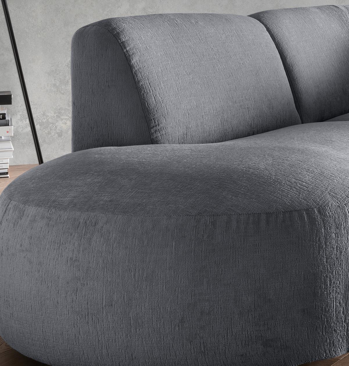 Ecksofa Jesi, Anthrazit S: 182x276 cm - Anthrazit/Schwarz, MODERN, Textil (182/276cm) - Livetastic