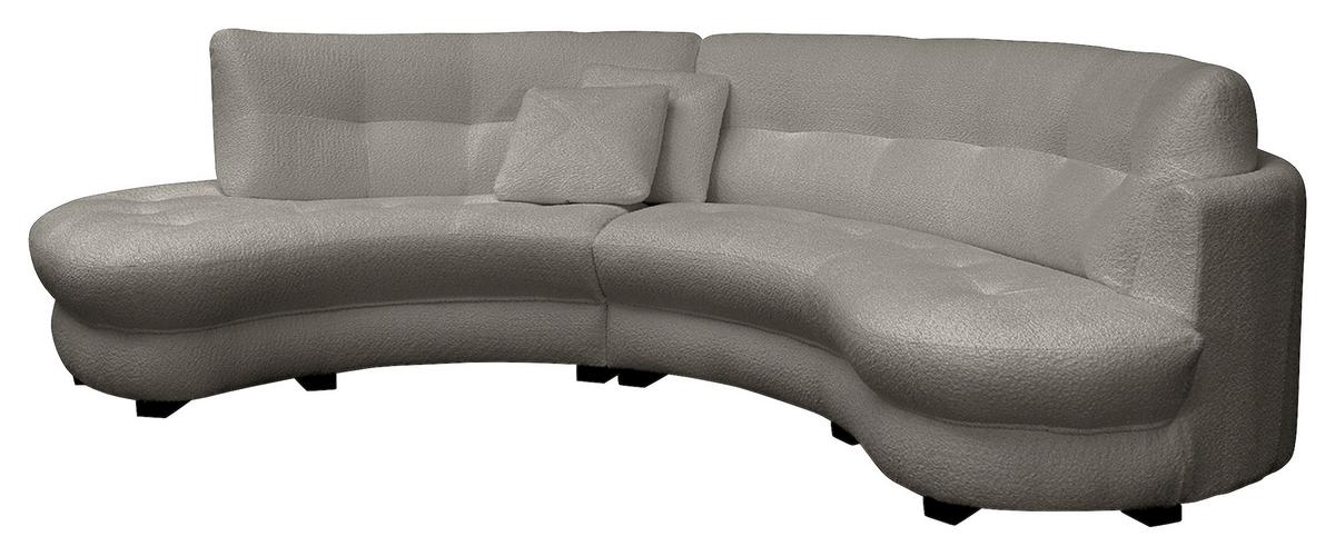 Ecksofa Bretania Dunkelgrau S: 113x300 cm - Dunkelgrau/Schwarz, Design, Textil (113/300cm) - Livetastic