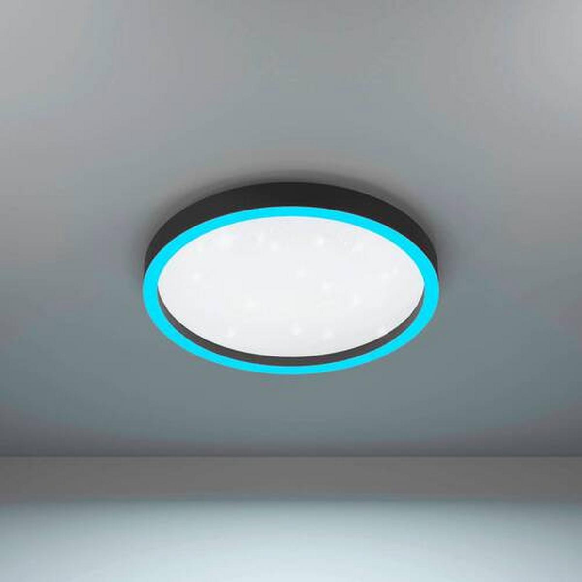 Led-deckenleuchte Montemorelos Z Ø 42 Cm Farbwechsler - Weiß, Design, Kunststoff/Metall (42/7cm) - Eglo