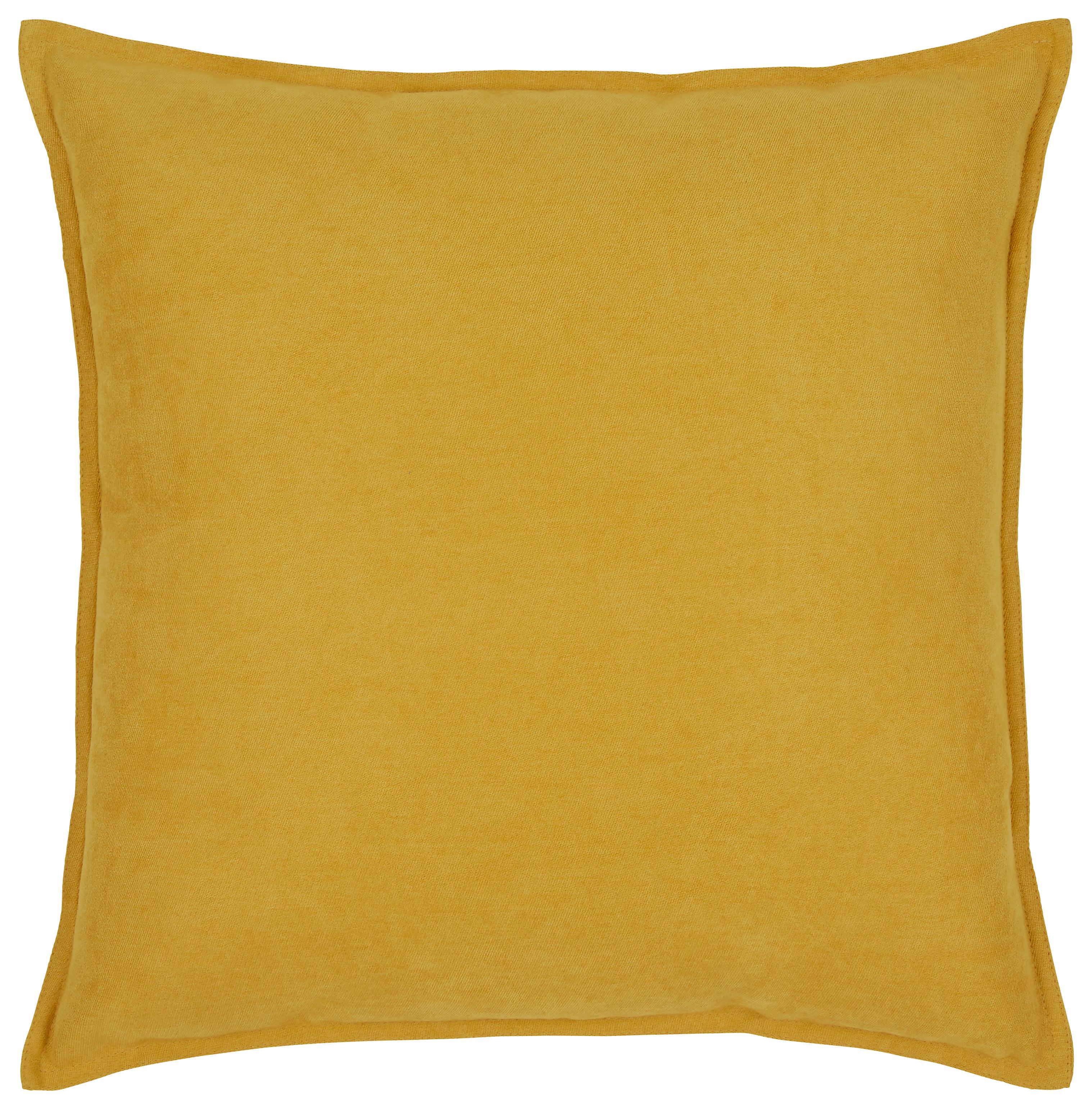 Polštář Ozdobný Nizza, 45/45 Cm, Žlutá - žlutá, Moderní, textil (45/45cm) - Modern Living