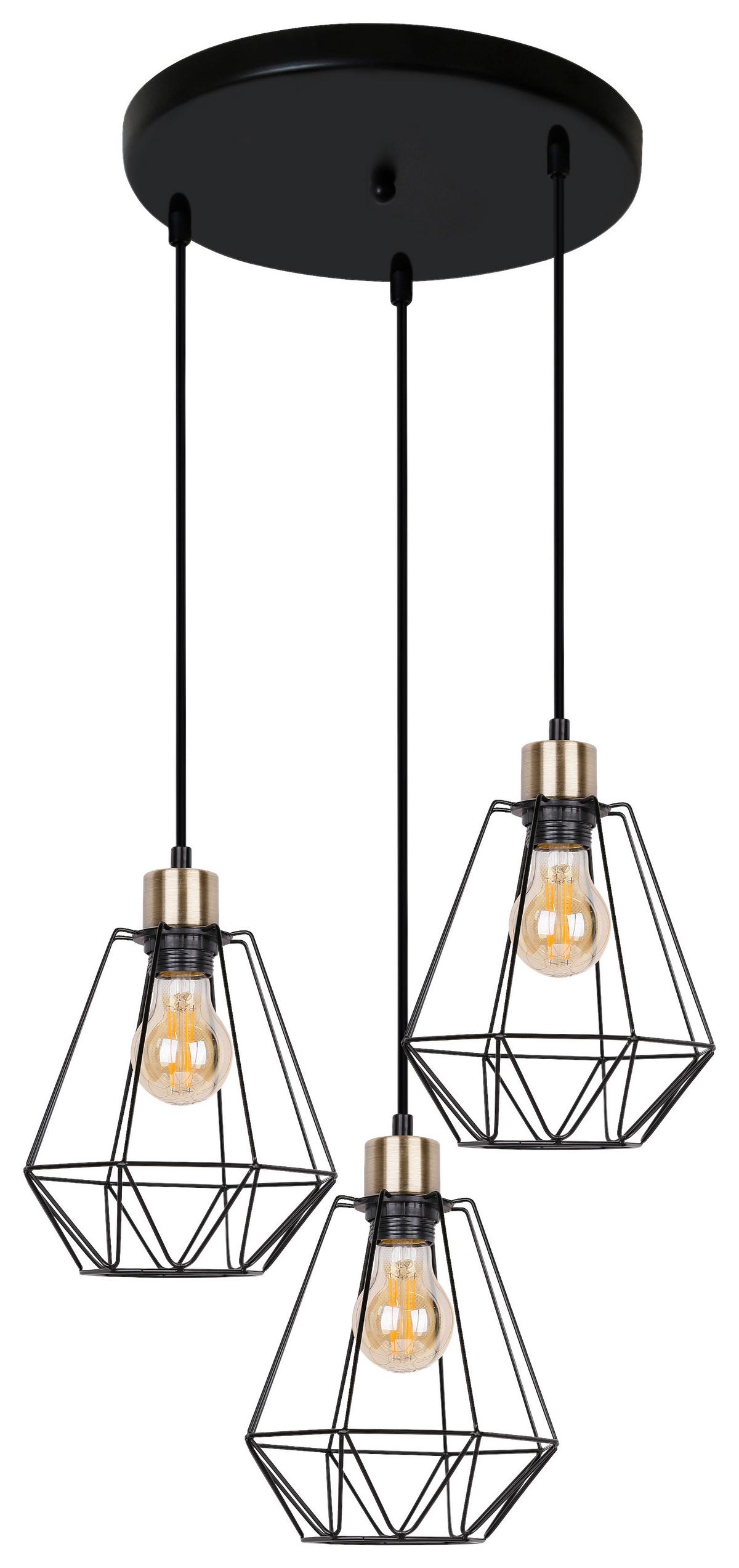 Hängeleuchte 33-00323 - Schwarz, Design, Metall (44/44/100cm)