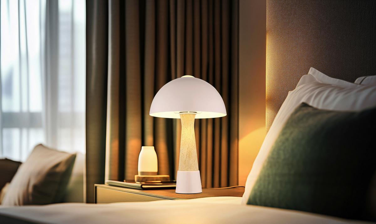 Tischleuchte Exkl. 1xe27, 40w - Champagner/Beige, Design, Kunststoff/Metall (25/36,5cm) - Globo