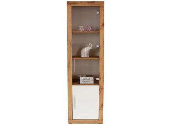 Vitrína Frame - farby dubu/biela, Konvenčný, kompozitné drevo/sklo (56/200/42cm) Vitrína Frame - farby dubu/biela, Konvenčný, kompozitné drevo/sklo (56/200/42cm)