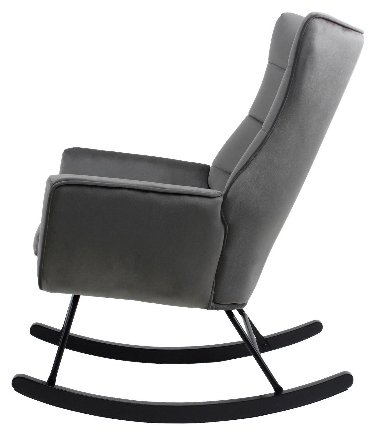 Schaukelstuhl Bryana 125 Grau, 68x97x88 cm - Grau, Design, Holz/Kunststoff (68/97/88cm) - Kayoom