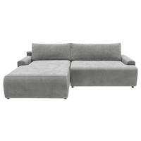 Eckschlafsofa Prag, Grau S: 167x253 cm - Schwarz/Grau, MODERN, Textil (167/253cm) - Trendmanufaktur