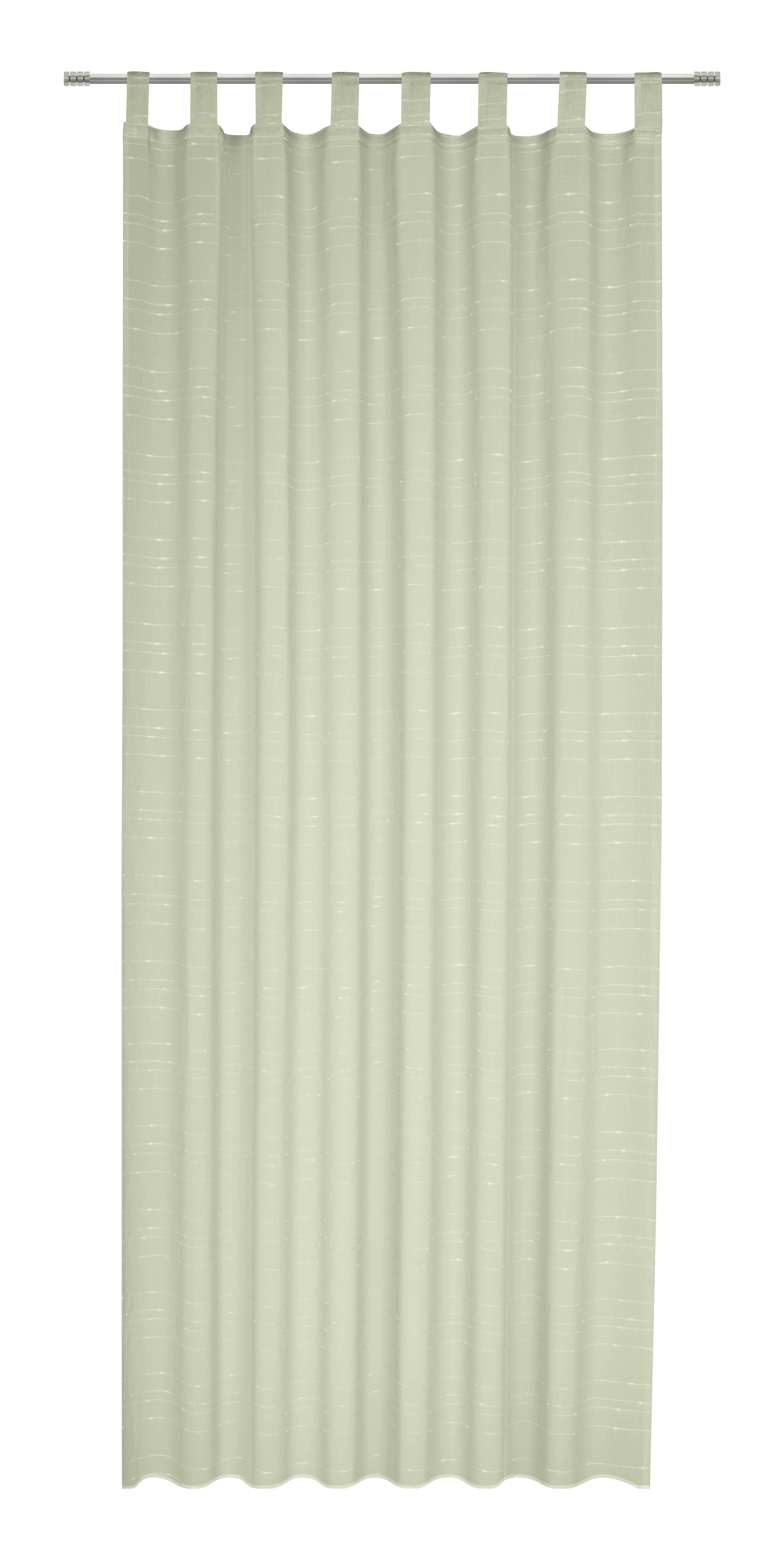 ZÁVES S PÚTKAMI IDA - BASED - - zelená, Konventionell, textil (135/245cm) - Based