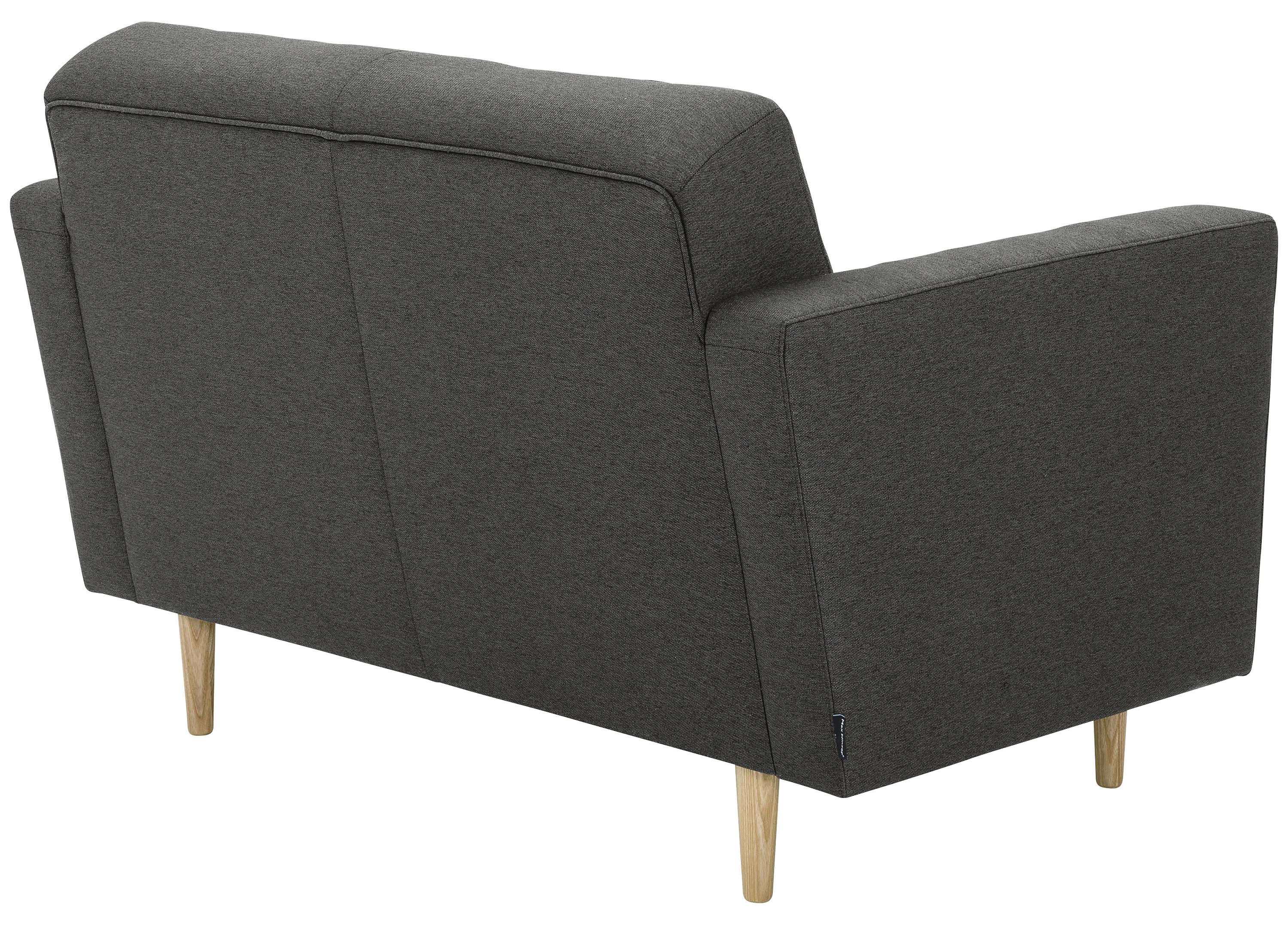 2-Sitzer-Sofa + Schlaffunktion Jasmin mit Armlehnen Anthrazit