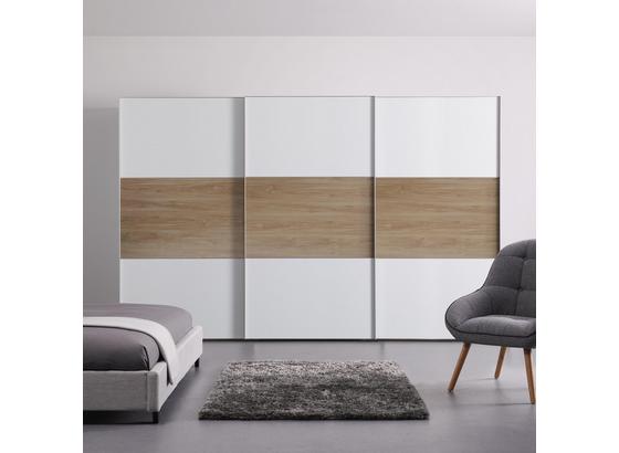 Schwebetürenschrank 336 cm Includo, Weiß - Eichefarben/Weiß, MODERN, Holzwerkstoff (336/222/68cm) Schwebetürenschrank 336 cm Includo, Weiß - Eichefarben/Weiß, MODERN, Holzwerkstoff (336/222/68cm)