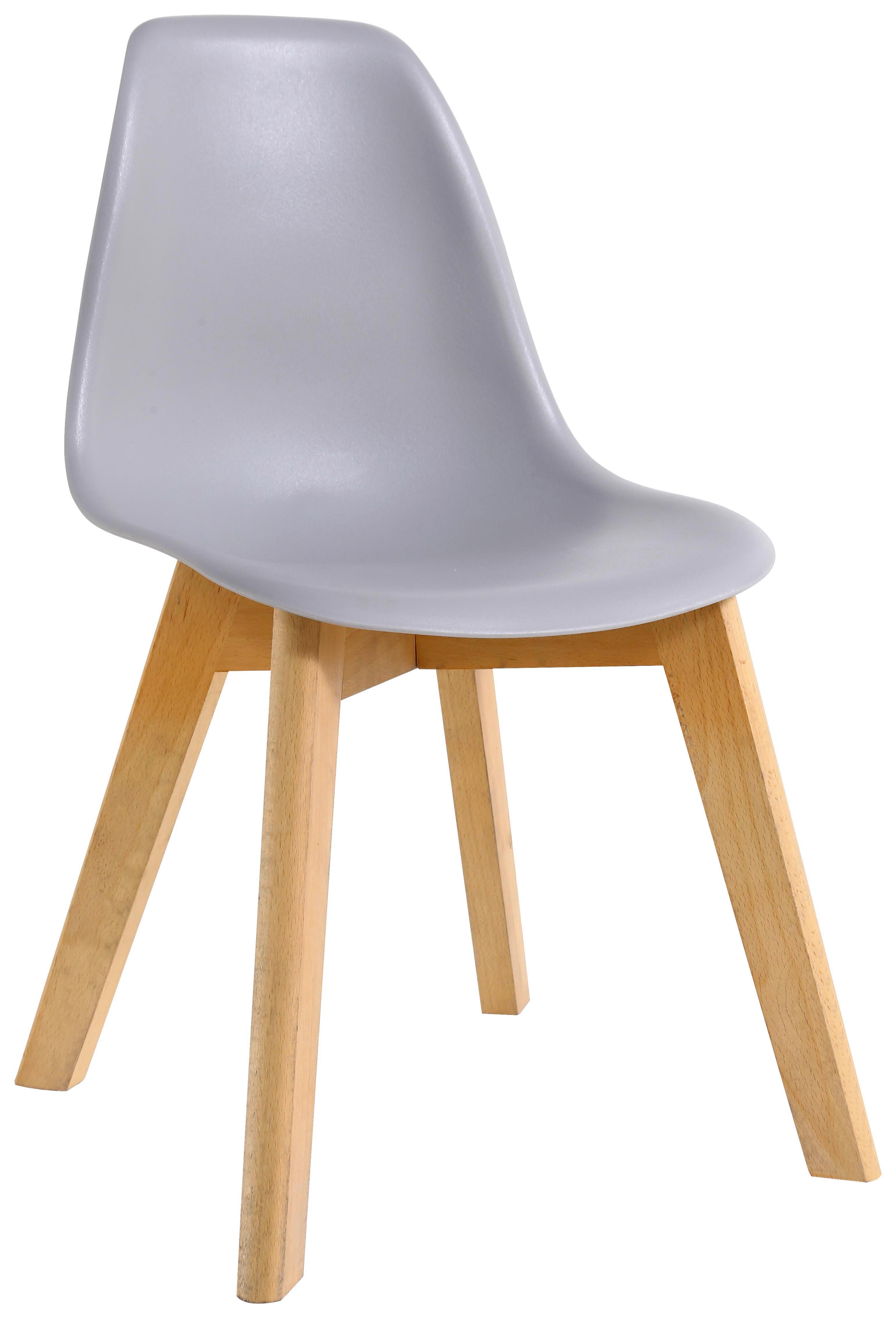 Detská stolička STEVE sivá - sivá, Modern, drevo/plast (32/57/32cm) - Based