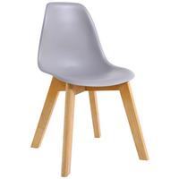Dětská židle STEVE šedá - šedá, Moderní, dřevo/plast (32/57/32cm) - Based