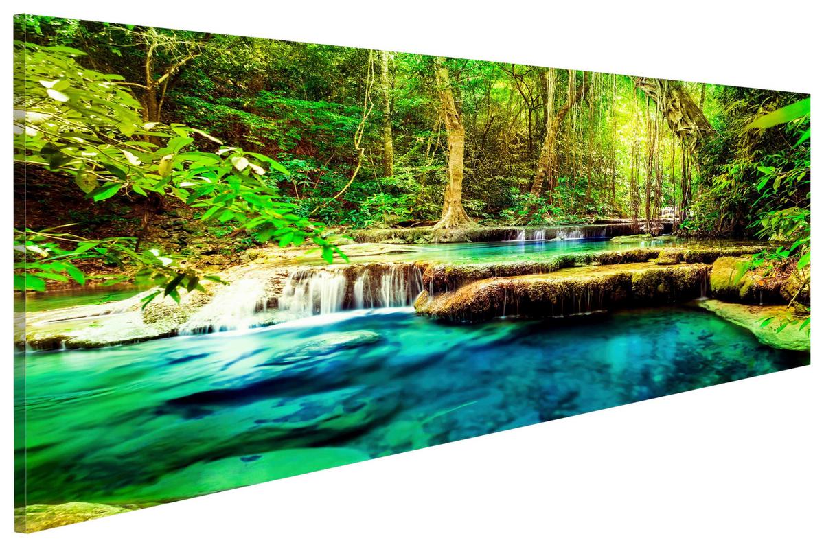 Leinwandbild Grün B: 120 Cm - Grün, Basics, Textil (120/40cm) - artgeist