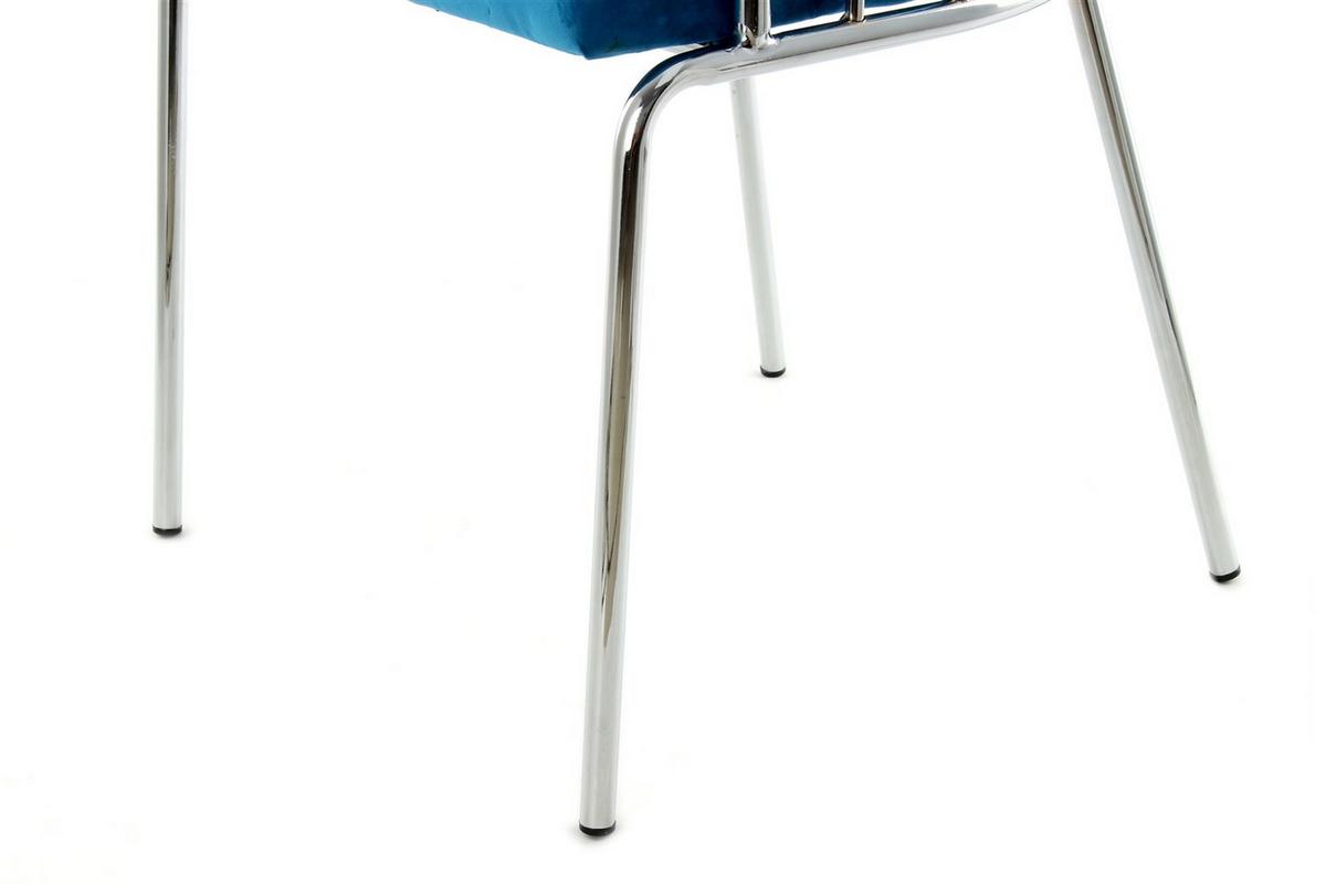 STOLIČKA PALMA 100 - modrá/chrómová, Design, kov/textil (51/83/51cm) - Kayoom