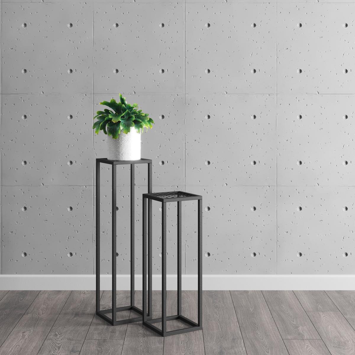 Blumenständer Aluminium Schwarz Bxhxt: 19x45x19 Cm - Schwarz, Basics, Metall (19/45/19cm)