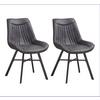 Stuhl-set Samuel Anthrazit, B: 53 Cm - Anthrazit/Schwarz, MODERN, Textil/Metall (53/87/63,5cm) - MID.YOU
