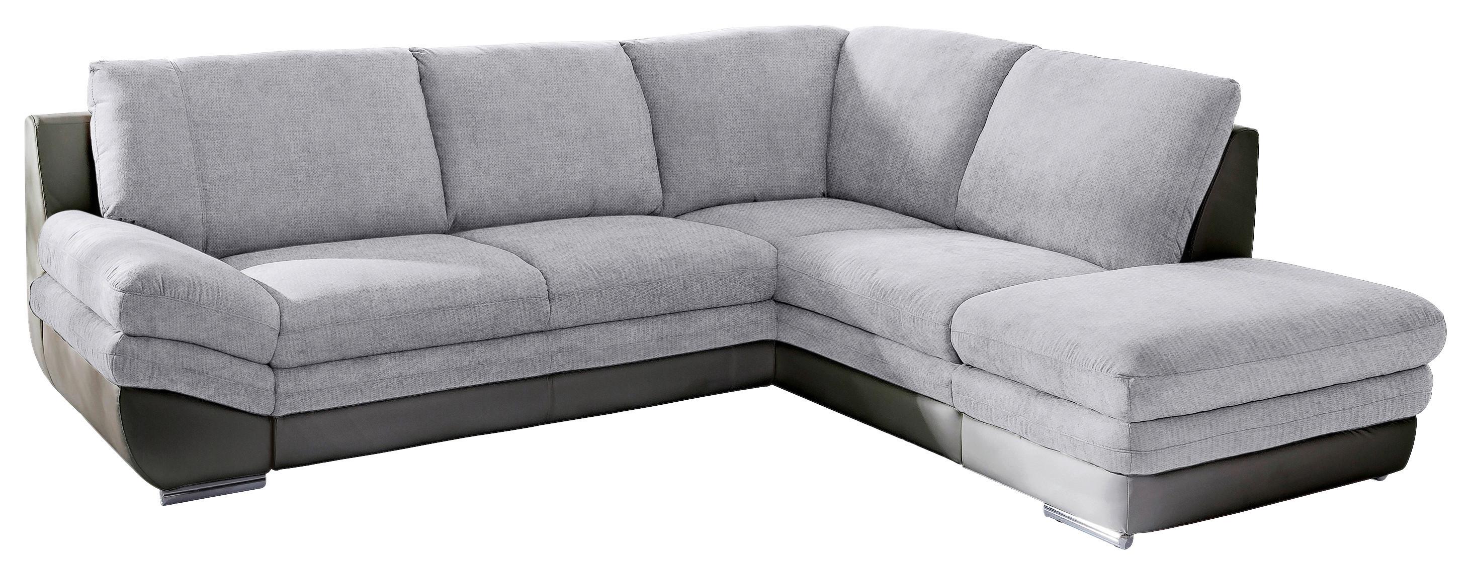 Ecksofa mit Schlaffunktion & Bettkasten Nardo 264x221 cm - Chromfarben/Dunkelgrau, MODERN, Textil (264/221cm) - MID.YOU