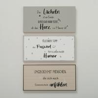 Wandbild Lebensgefühl Sprüche 40x20 cm - Multicolor, MODERN, Holzwerkstoff (40/20cm)