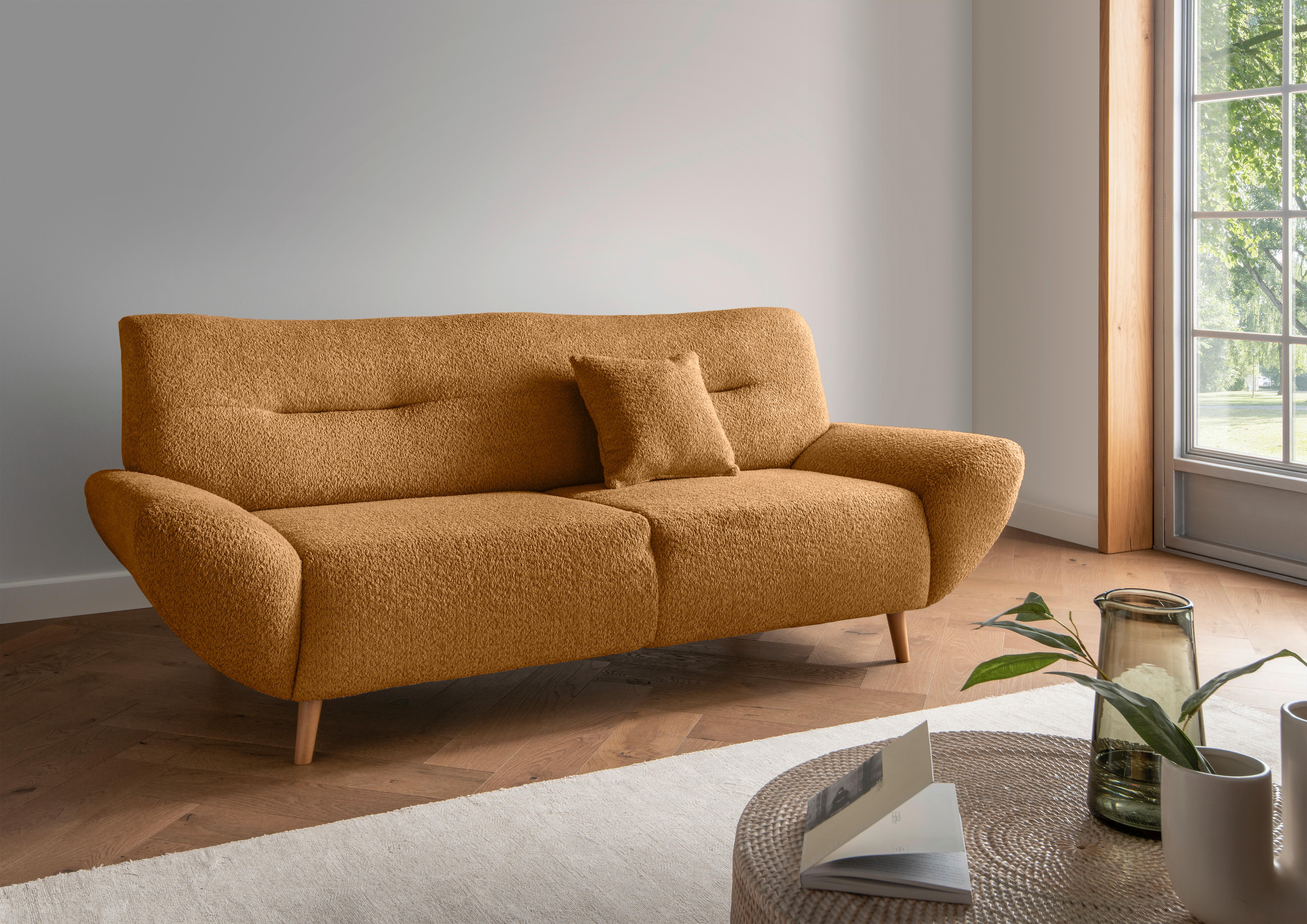 3-Sitzer-Sofa Drago, Goldfarben B: 205 cm - Wildeiche/Goldfarben, KONVENTIONELL, Textil (205/81/90cm) - MID.YOU