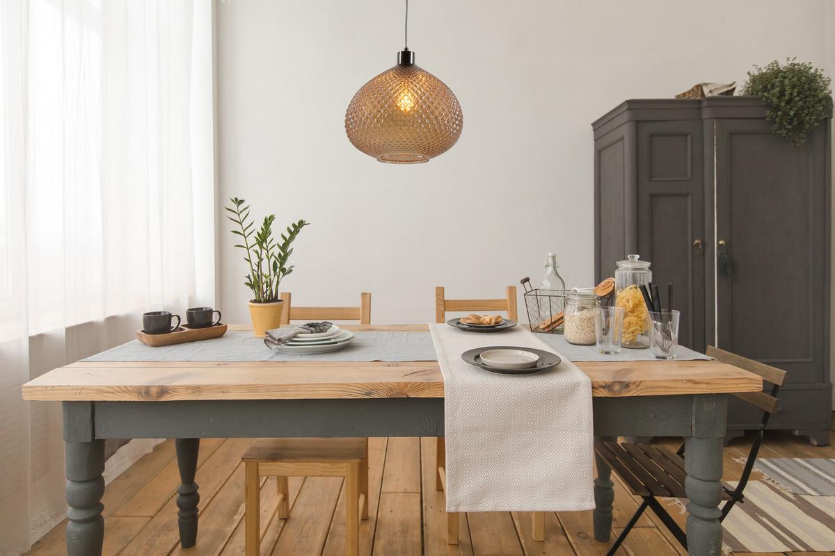 Hängeleuchte Surrat H: 130 cm 1-Flammig, Orientdesign - Braun, Design, Glas/Kunststoff (29/130cm) - Näve