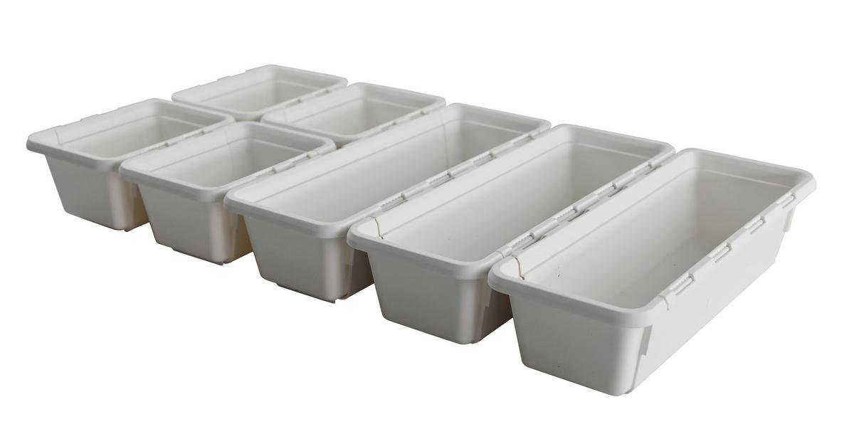 Aufbewahrungsboxen-Set Christina - Weiß, KONVENTIONELL, Kunststoff - Luca Bessoni