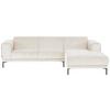 Ecksofa Erno Beige S: 262 cm - Beige/Schwarz, Design, Textil (262/183cm) - MID.YOU