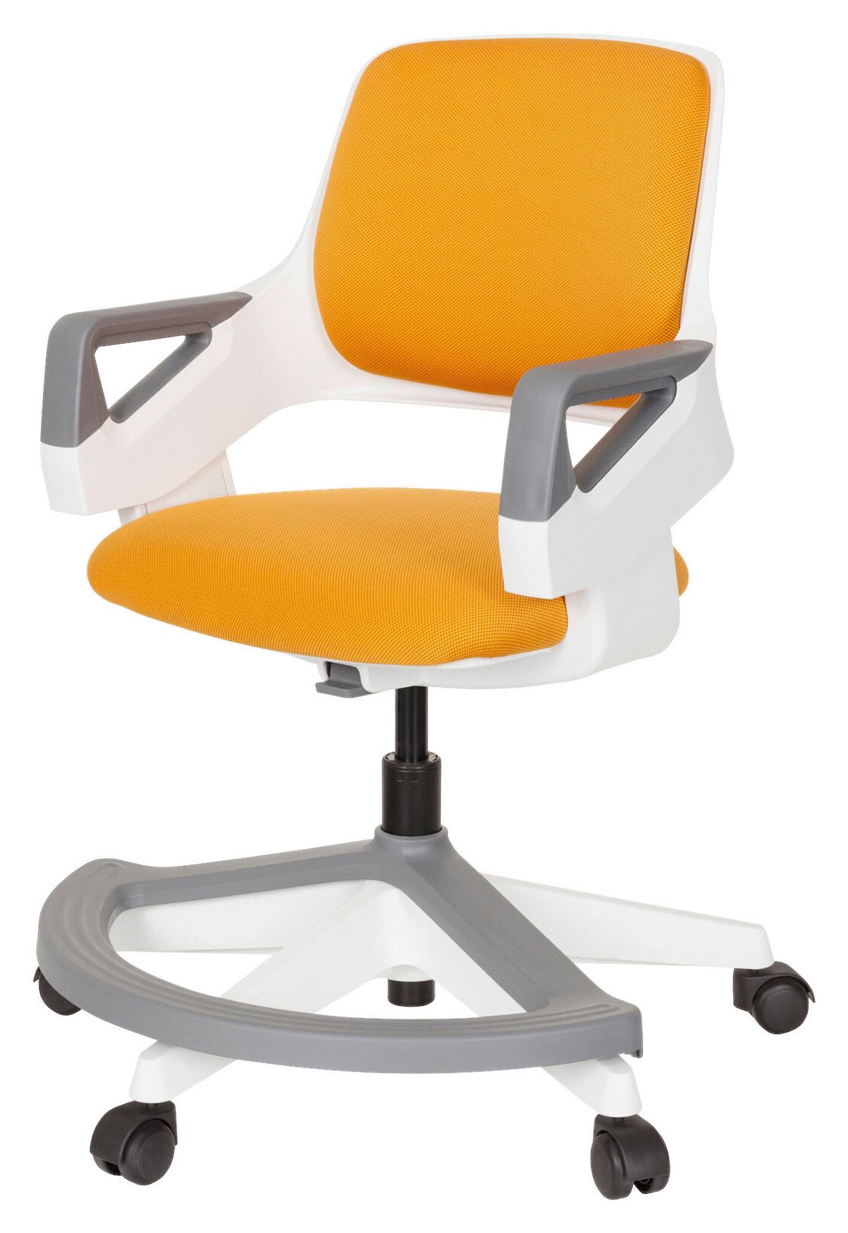 Jugenddrehstuhl Kid Flex Orange - Orange/Weiß, Basics, Kunststoff (53/80-93/60cm) - MID.YOU