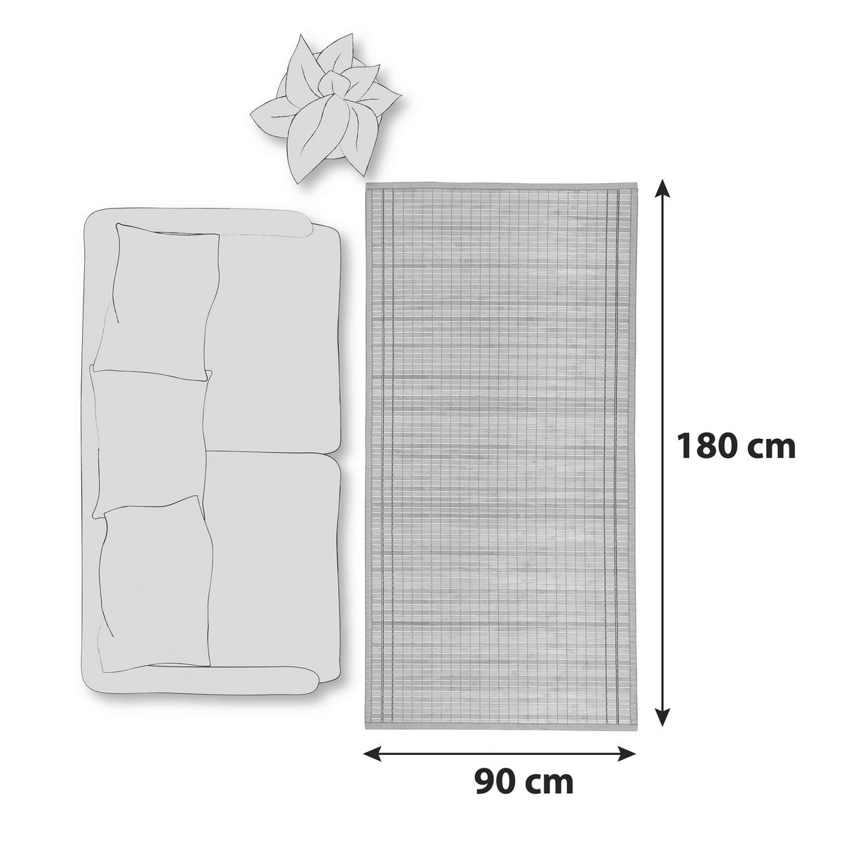 Bambus Webteppich Hellbraun Greta 90x180 Cm - Hellbraun, KONVENTIONELL, Naturmaterialien (90/180cm) - James Wood