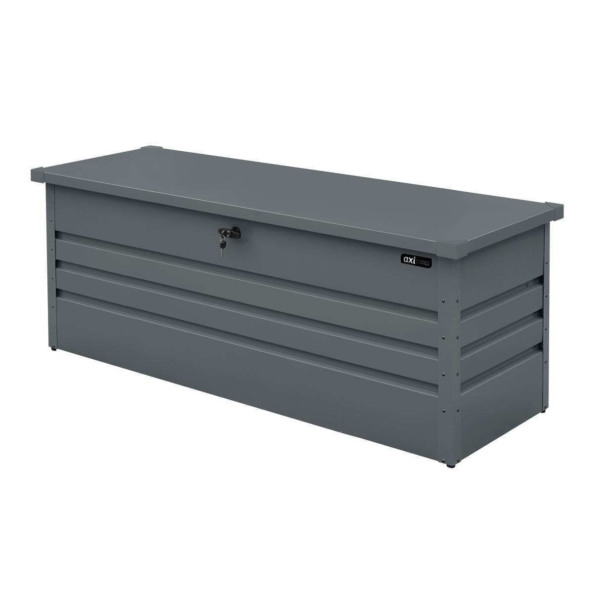 Kissenbox Metall Grau - Anthrazit, Basics, Metall (165/70/62cm) - Ambia Garden
