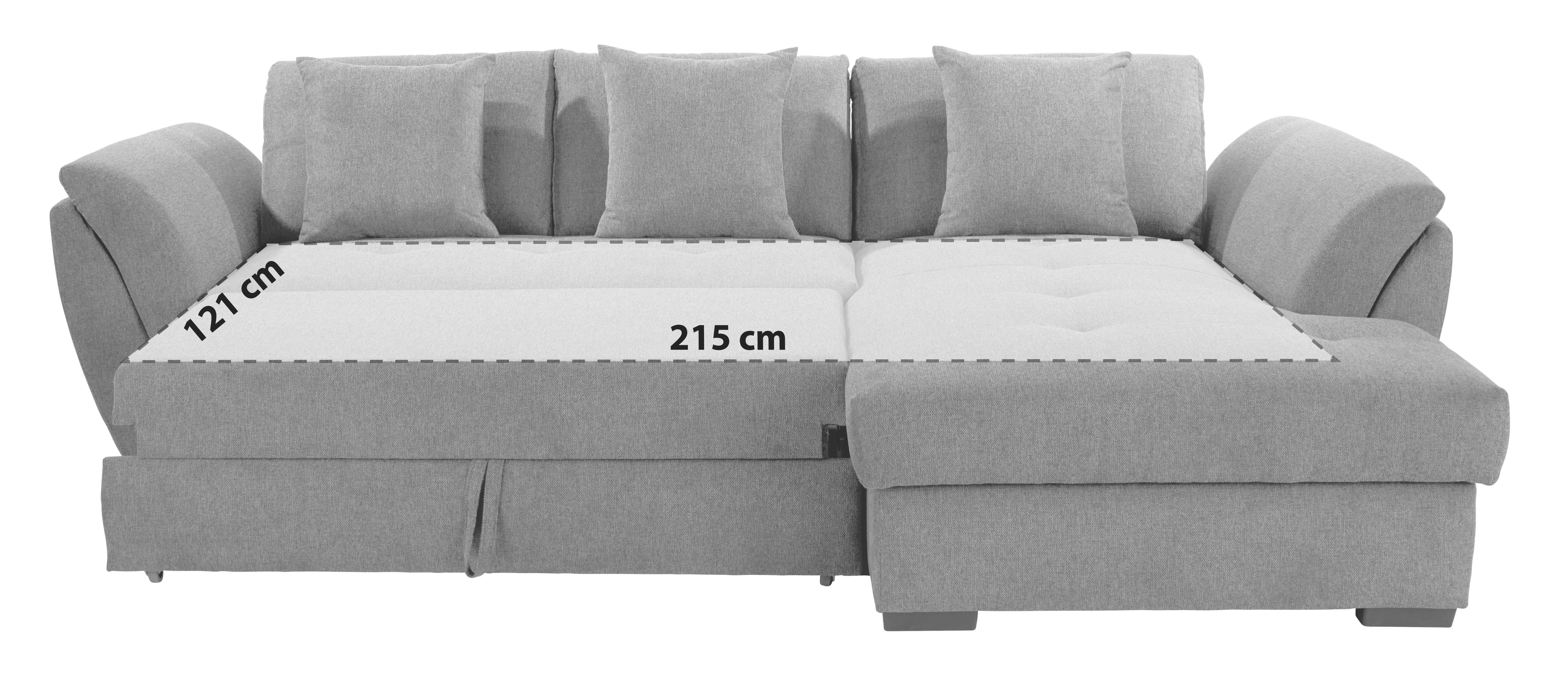 Ecksofa Berisso new beige, 278x187 cm - Beige/Schwarz, KONVENTIONELL, Textil (278/187cm) - Ondega