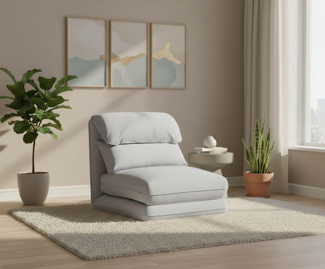 Schlafsessel Verve Hellgrau B: 78 cm - Hellgrau, Design, Textil/Metall (78/72/85cm) - Livetastic