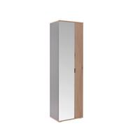 Garderobenschrank Clever Anthrazit B: 55,5 cm - Eichefarben/Anthrazit, MODERN, Glas/Holzwerkstoff (55,5/193/38cm)