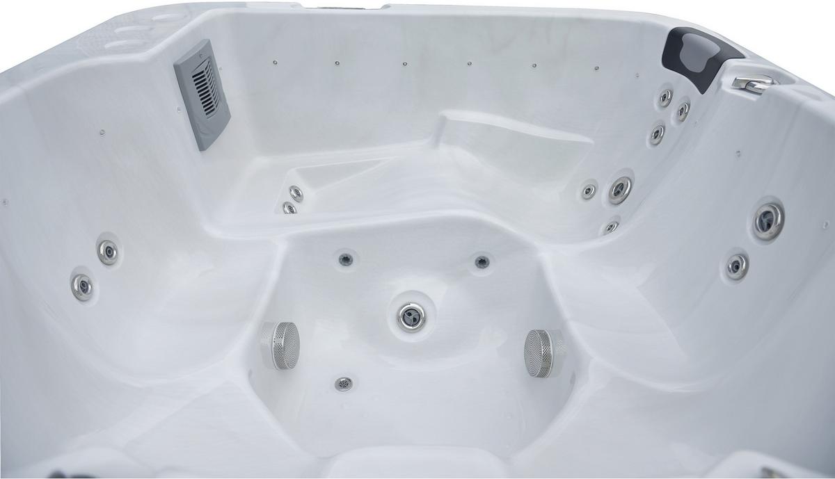 Whirlpool Acryl Rivoli 200x92x200 Cm - Weiß/Grau, Design, Holz/Kunststoff (200/92/200cm)