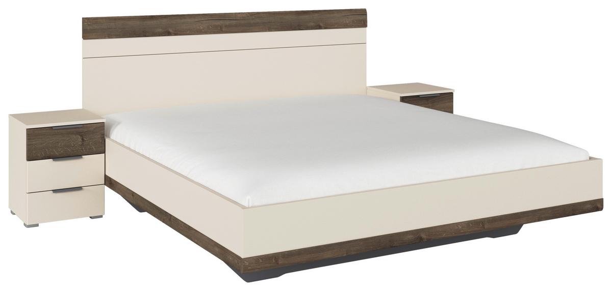 Doppelbett Sajo-Extra 180x200 cm Champagner - Champagner, Trend, Holzwerkstoff (180/200cm)