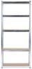 Schwerlastregal aus Stahl BxHxT: 75x172x30 cm, Max. 375 Kg - Silberfarben/Naturfarben, MODERN, Holzwerkstoff/Kunststoff (75/172/30cm) - Homezone