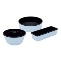 Riess Backformen-Set Emailie 3-teilig Hellblau - Hellblau, Basics, Metall (38/29/28,5cm) - Riess