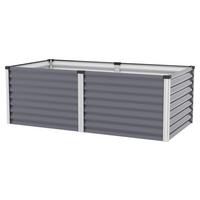 Hochbeet Stahl Linus 96,2x63x187,7 Cm - Anthrazit/Alufarben, Basics, Metall (96,2/63/187,7cm)