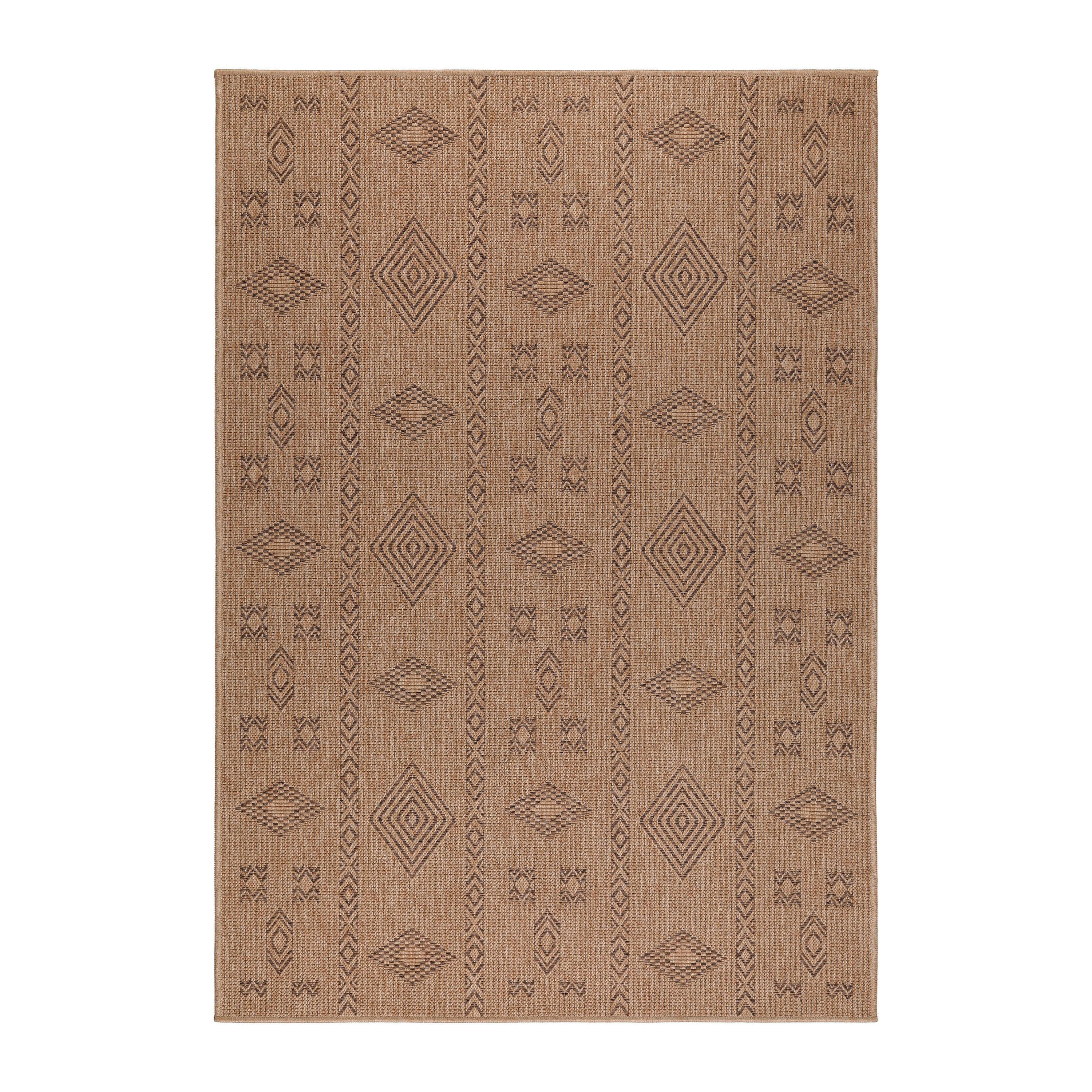 Outdoorteppich Dhaka - Beige, Basics, Textil (140/200cm) - Novel