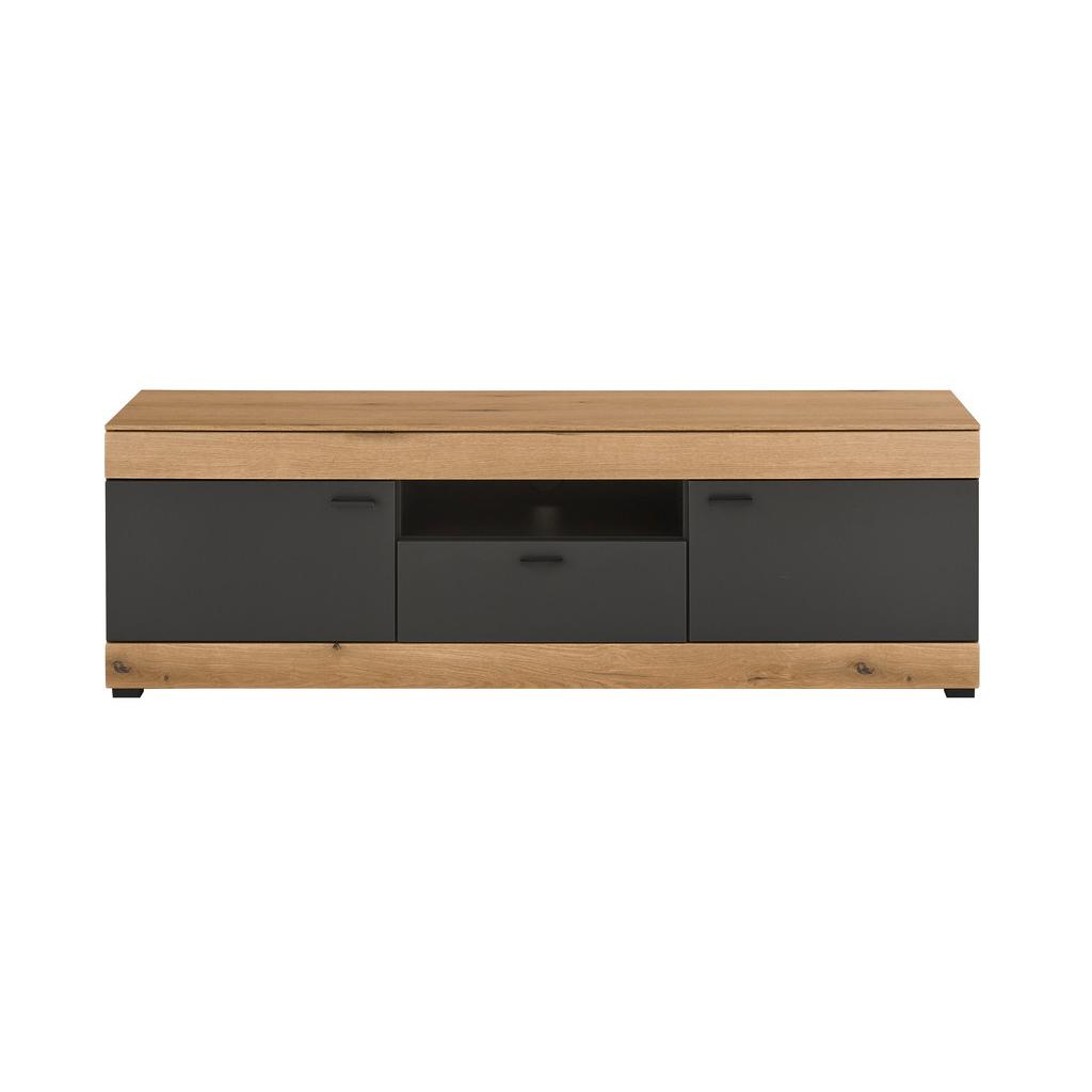 Lowboard Soleto Graphit-/Eichefarben B: 150cm