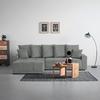 Rohová sedačka ALATRI, oboustranná,šedá,s polštáři - šedá/černá, Moderní, textil/plast (289/90/176cm) - Based