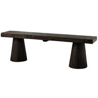 SITZBANK Clyde Dunkelbraun B: 150cm - Dunkelbraun, Design, Holz (150/45/30cm) - Livetastic