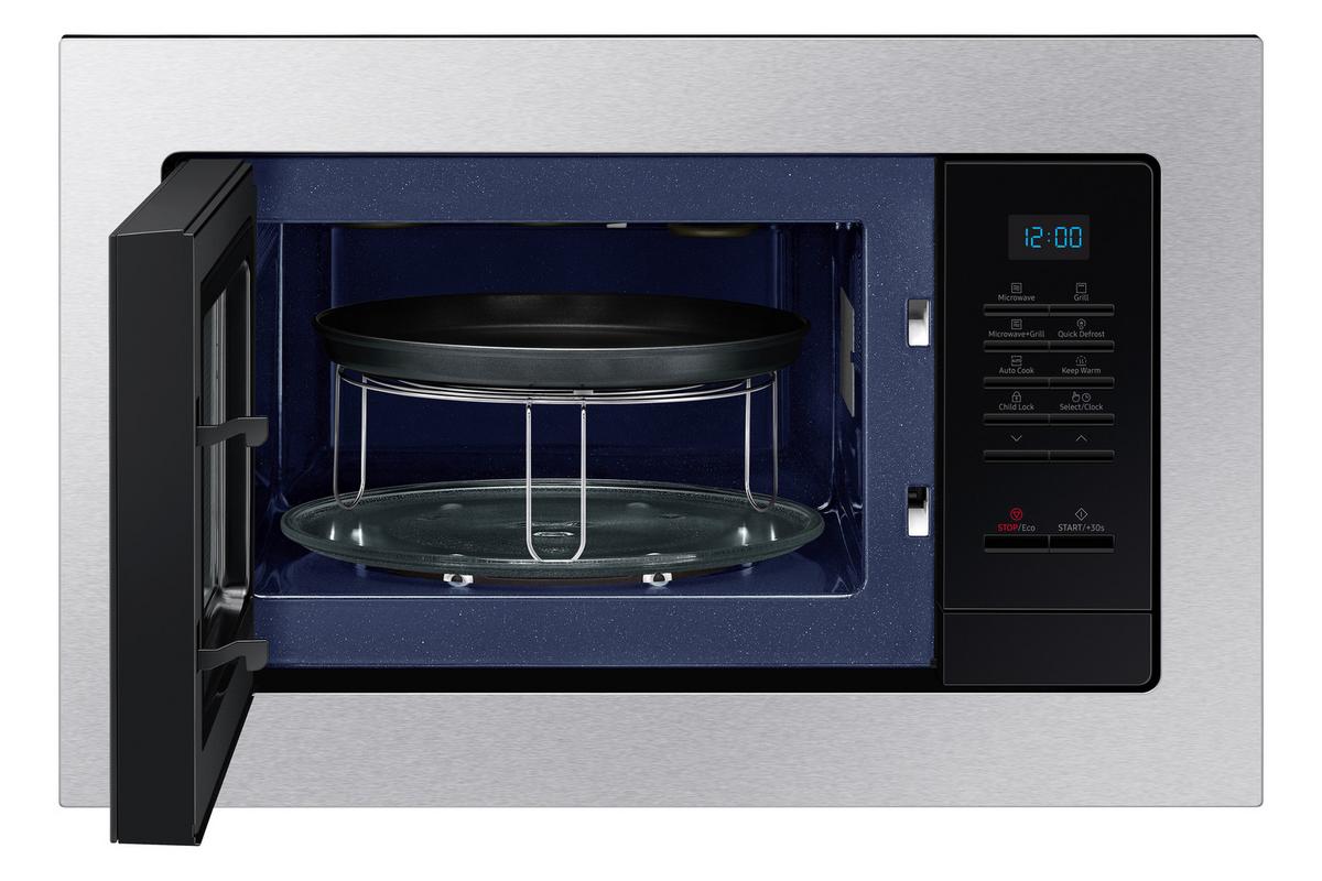 Einbau-mikrowelle Mg20a7013ct/ Eg 1300 W, B: 48,9 Cm 6 Stufen - Silberfarben/Schwarz, Basics, Keramik/Kunststoff (48,9/27,5/32,6cm) - Samsung
