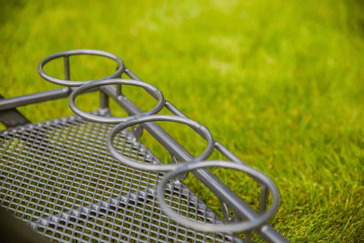 Garten-Servierwagen Toulouse 2 Ablagen Metall Grau B: 69 cm - Grau, Basics, Metall (69/54/87cm) - Gardenson