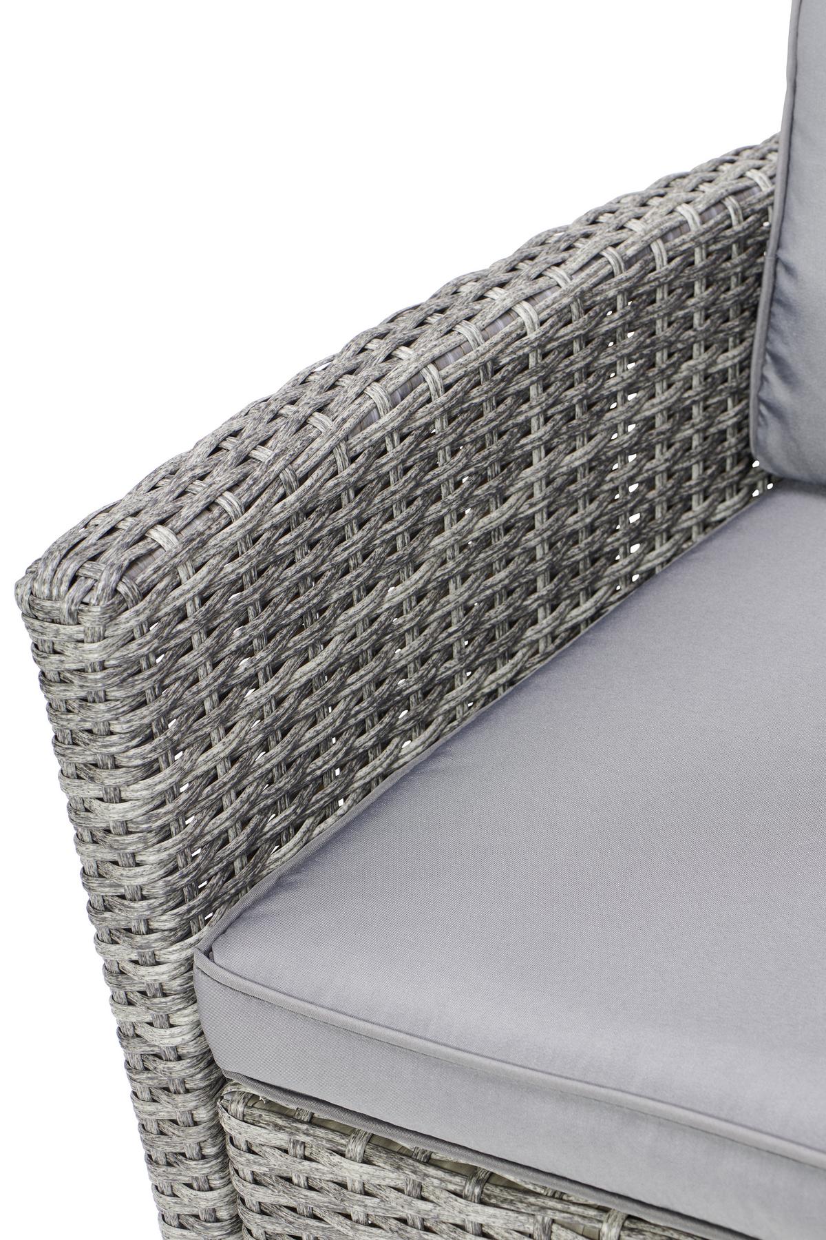 Lounge Garnitúra Malta - sötétszürke/szürke, Modern, műanyag/Üveg (145/68/70cm) - Beldano