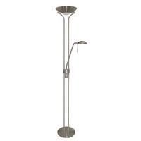 Led-deckenfluter Eu4329ss - Silberfarben, Basics, Glas/Metall (25.4/180cm)
