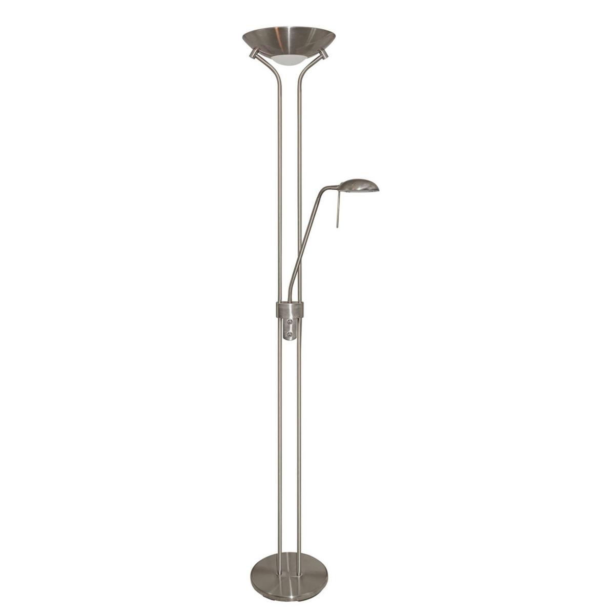 Led-deckenfluter Eu4329ss - Silberfarben, Basics, Glas/Metall (25.4/180cm)