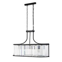 Kristall-Hängeleuchte Victoria 8095-5bk - Schwarz, Design, Glas/Metall (78/150/30cm)