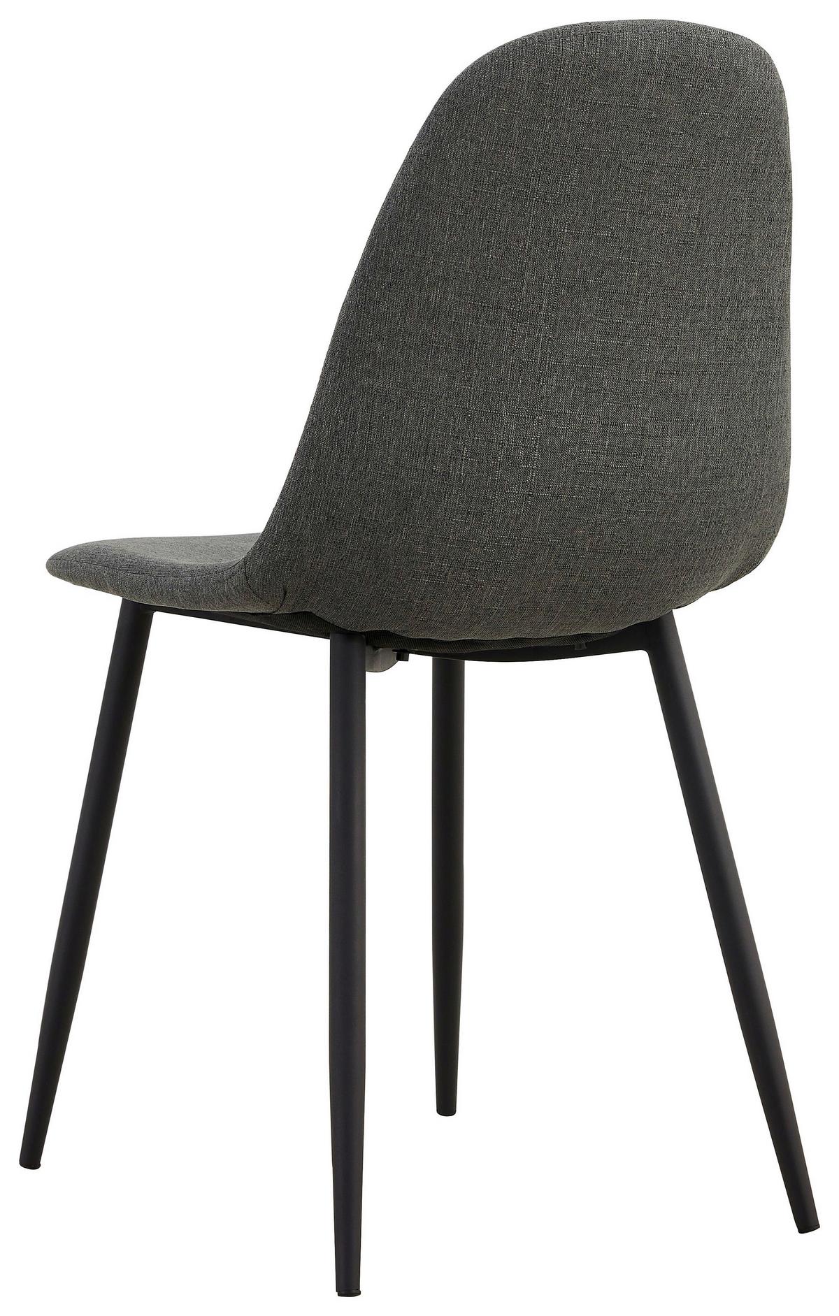 Négylábú Szék Elli - fekete/sötétszürke, Konventionell, textil/fém (45/86/54cm)
